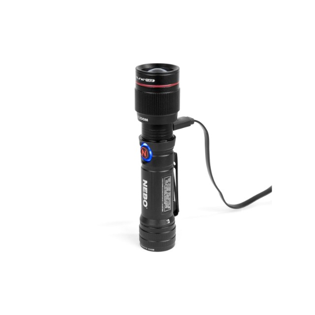 Torcia Ricaricabile Impermeabile Nebo Redline 450 Flex, 450 Lumen, Colore Grigio, Nuova