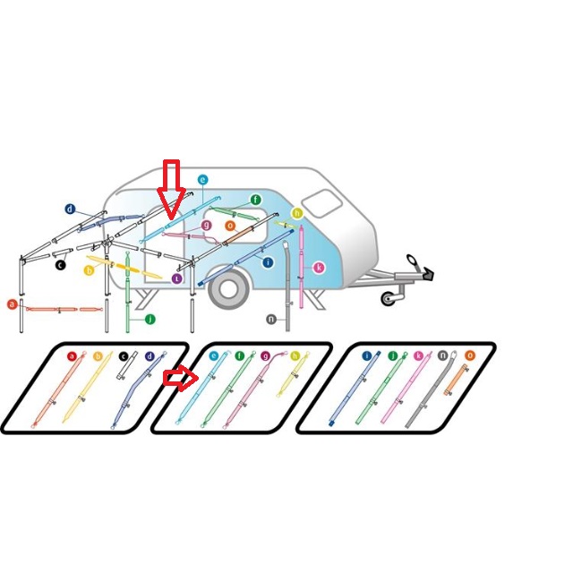 Campking - Extra Dakligger Staal 25/22 MM - Afbeelding 3