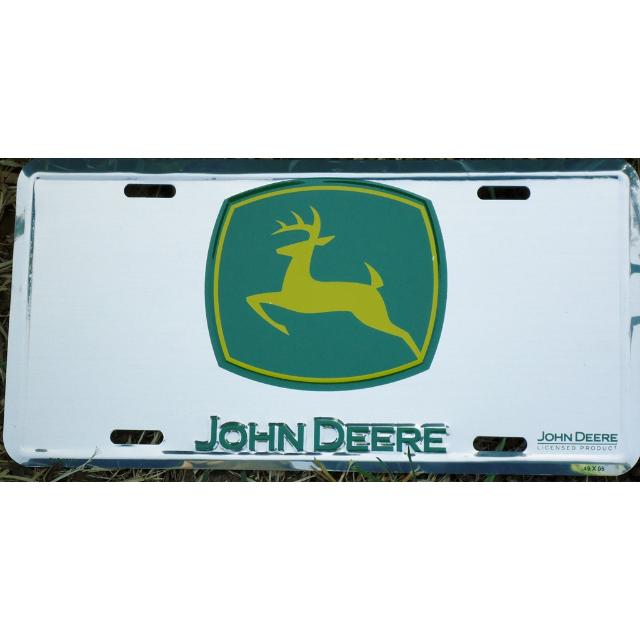 USA Plate John Deere Green Logo Anodized American Base