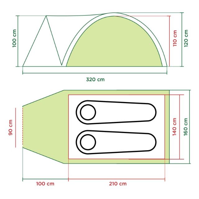 Coleman - Darwin 2 Plus Tent - Afbeelding 3
