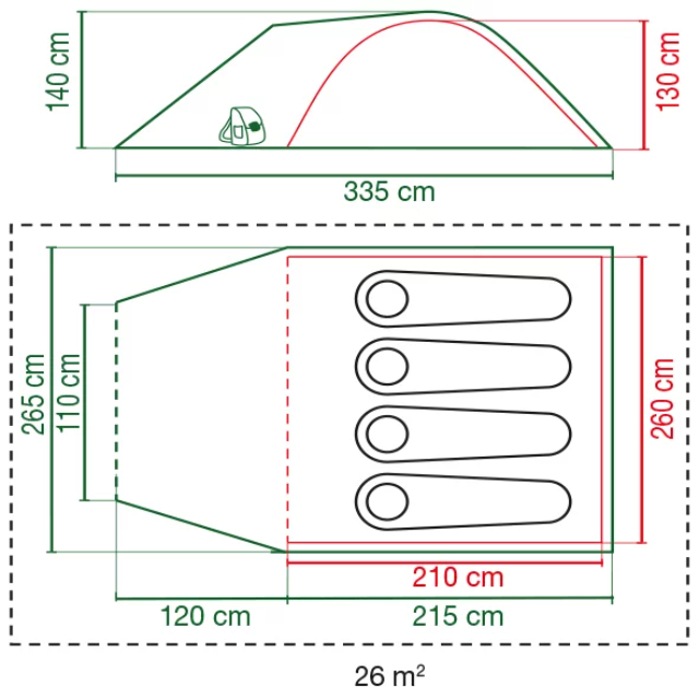 Coleman - Darwin 4 Plus Tent - Afbeelding 3