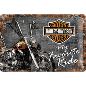 NA - Metalen Bord Relief Harley Davidson Favorite