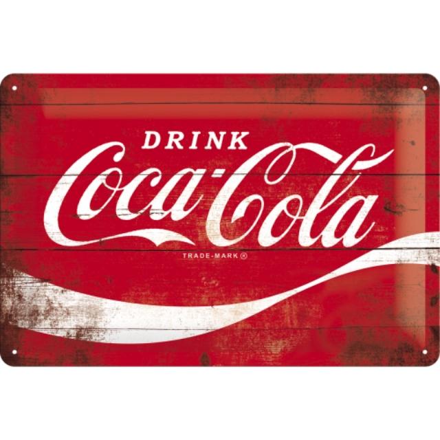 NA - Metalen Bord Relief Coca Cola Wave