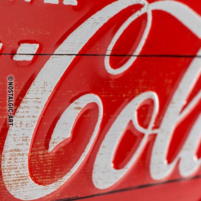 NA - Metalen Bord Relief Coca Cola Wave - Afbeelding 2