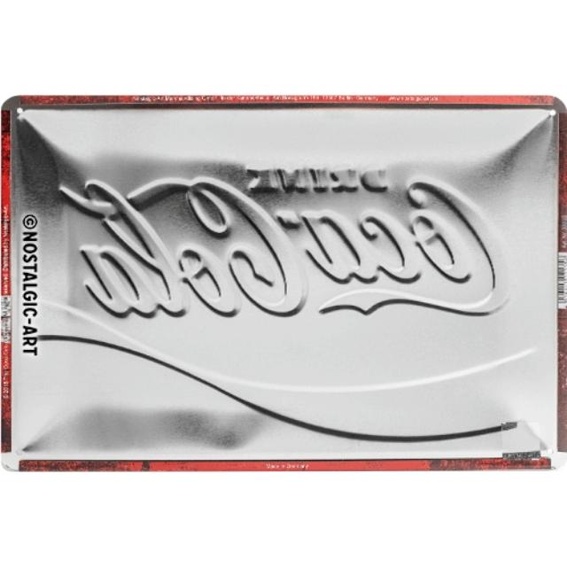 NA - Metalen Bord Relief Coca Cola Wave - Afbeelding 3