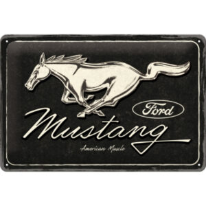 NA - Metalen Bord Relief Ford Mustang Horse