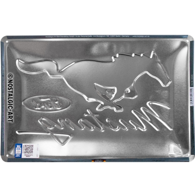 NA - Metalen Bord Relief Ford Mustang Horse - Afbeelding 2