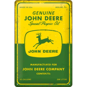 NA - Metalen Bord Relief John Deere Oil