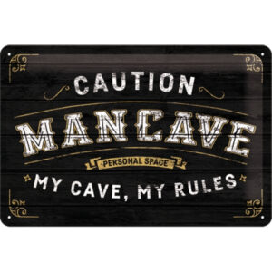 NA - Metalen Bord Relief Mancave