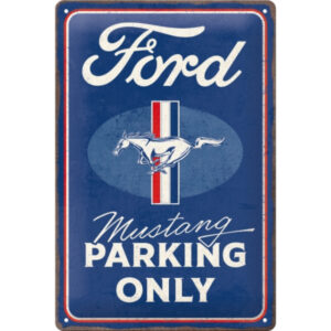 NA - Metalen Bord Relief Ford Mustang Parking (Uitverkocht)
