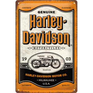 NA - Metalen Bord Relief Harley Davidson Timeless