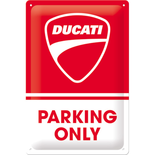 NA - Metalen Bord Relief Ducati Parking