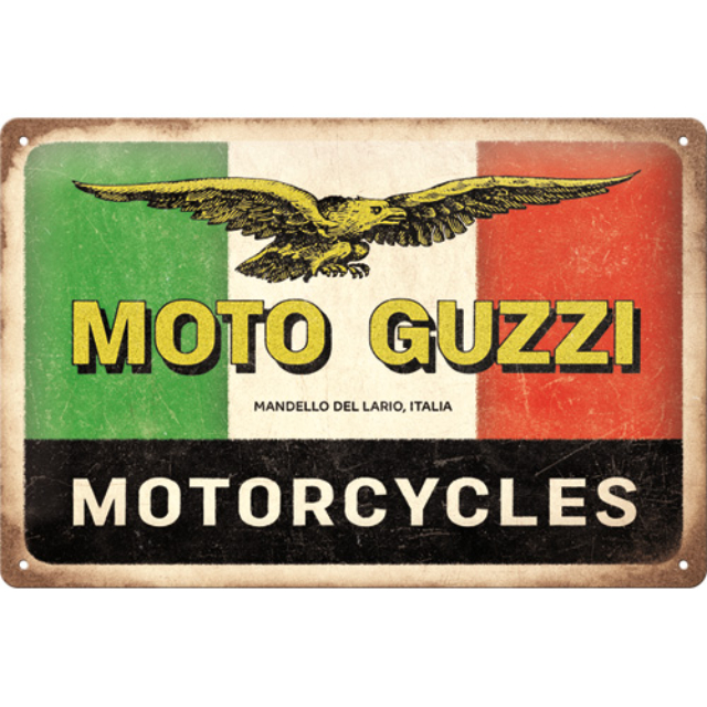 NA - Metalen Bord Relief Moto Guzzi (Uitverkocht)