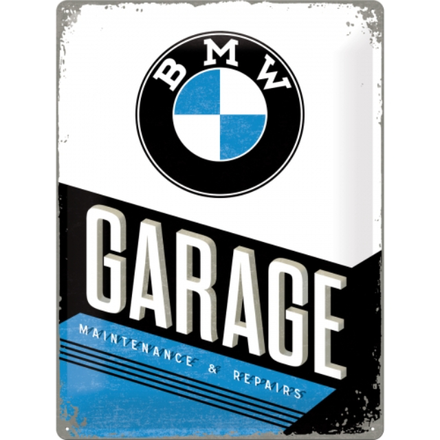 NA - Metalen Bord Relief BMW Garage