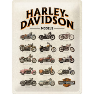 NA - Metalen Bord Relief Harley Davidson Models