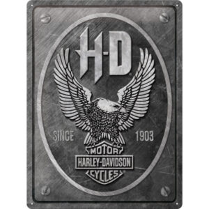 NA - Metalen Bord Relief Harley Davidson Eagle