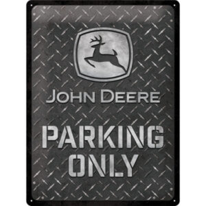 NA - Metalen Bord Relief John Deere Parking Diamond