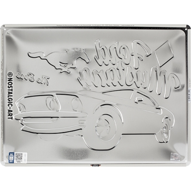 NA - Metalen Bord Relief Ford Mustang The Boss - Afbeelding 2