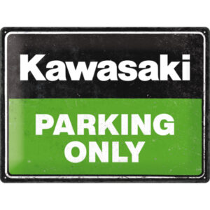 NA - Metalen Bord Relief Kawasaki Parking Only