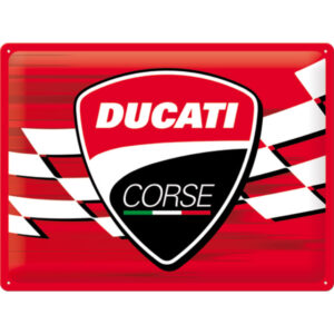 NA - Metalen Bord Relief Ducati Corse Logo