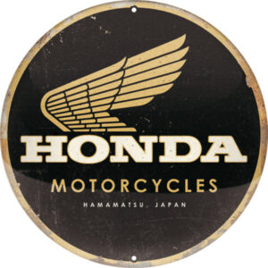 NA - Metalen Bord Rond Honda Motorcycles
