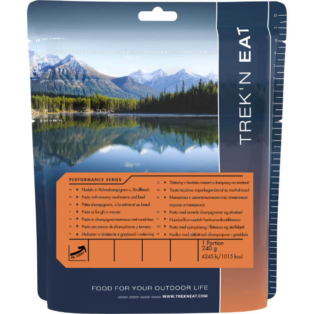 Trek´N Eat - Pasta in Champignonroomsaus met Rundvlees